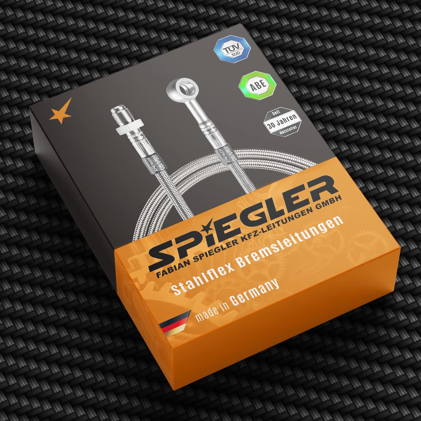 Stahlflex Bremsleitung kompatibel für: BMW 3er F30, F80 M3 2014/03-2018/11 Farbe der Ummantelung: 10) Gummi von Fabian Spiegler BC