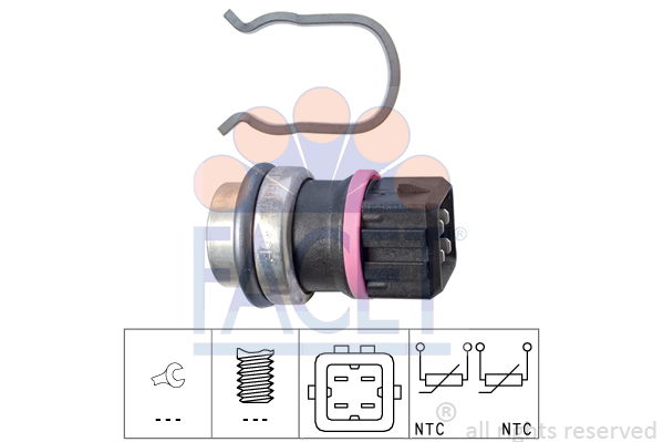 Sensor, Kühlmitteltemperatur Facet 7.3353 Sensor, Kühlmitteltemperatur Facet 7.3353 von Facet