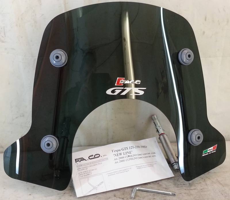 Faco Windschild getönt Piaggio Vespa GTS 'New Line' Art. 29000 von WEISI