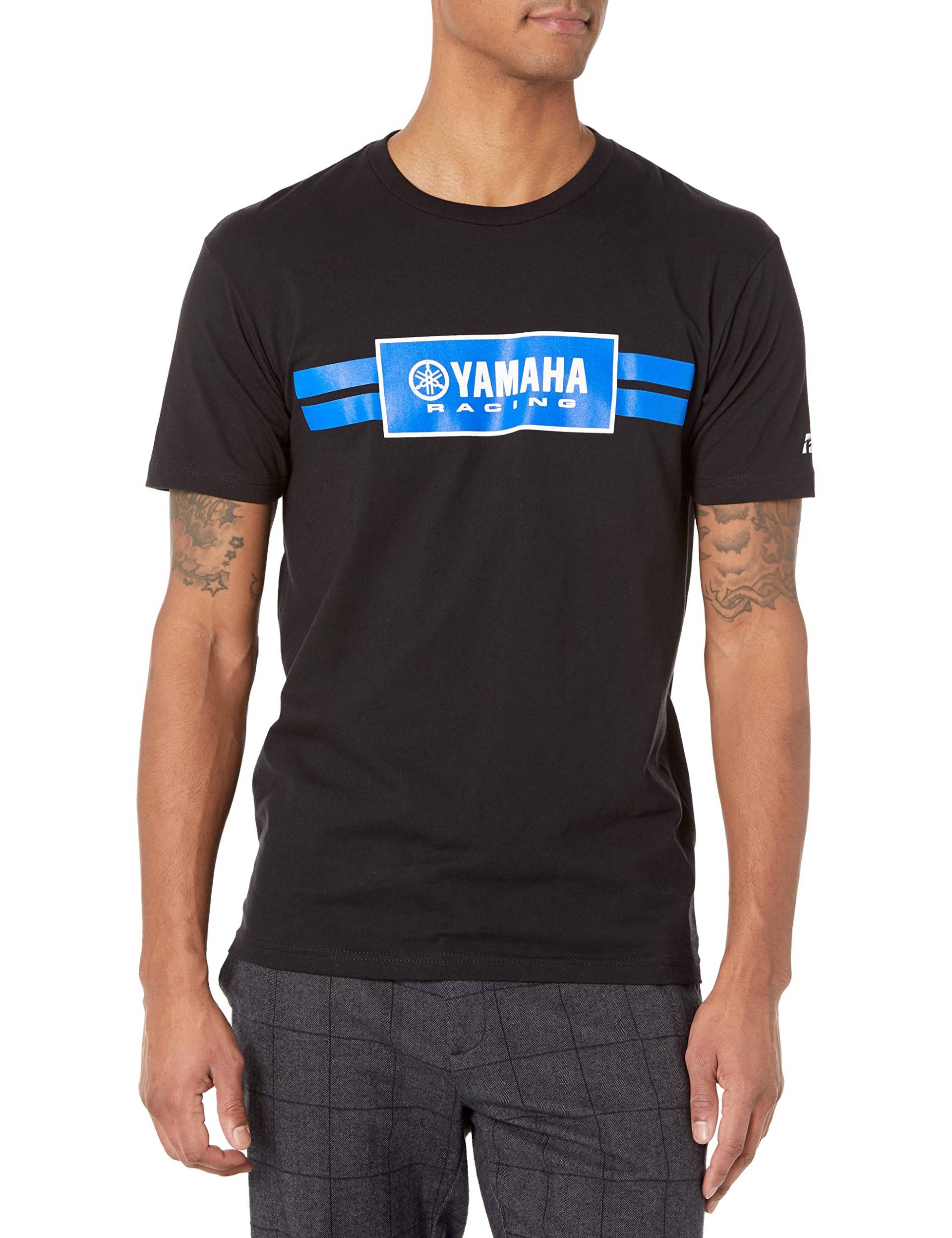 Factory Effex Yamaha Racing Stripes T-Shirt für Erwachsene, Schwarz, Größe M, 1 Pack Factory Effex Yamaha Racing Stripes T-Shirt für Erwachsene, Schwarz, Größe M, 1 Pack von Factory Effex