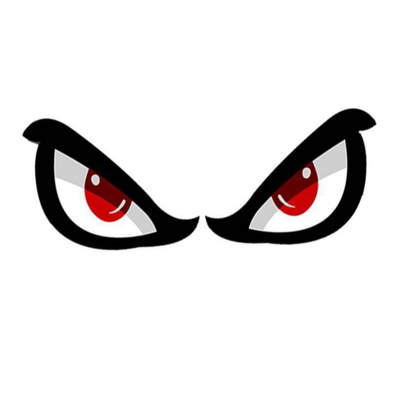 Facynde Eyes Sticker Manische Augen Aufkleber Label Aufkleber Böse Augen für Auto Motorrad Roller Helm Auto Motorrad Helm Mofa Roller Waschanlagenfest von Facynde