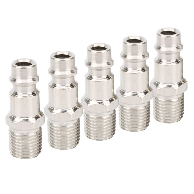 5pcs Pneumatic Tool Connector Europäischer Stecker Industrieluft -Kompressorzubehör, Hohe Zähigkeit mit Glatte Oberfläche, Gute Versiegelung für die Effizienz von Fafeicy