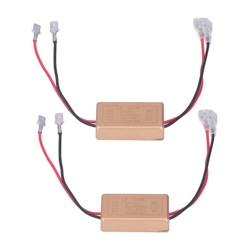 Fafeicy 2 STÜCKE LED Strobe Controller, Scheinwerfersignal/Nebelscheinwerfer/kleine Lichter Lichtsteuerung, Blinkmodul für Auto, Motorräder von Fafeicy