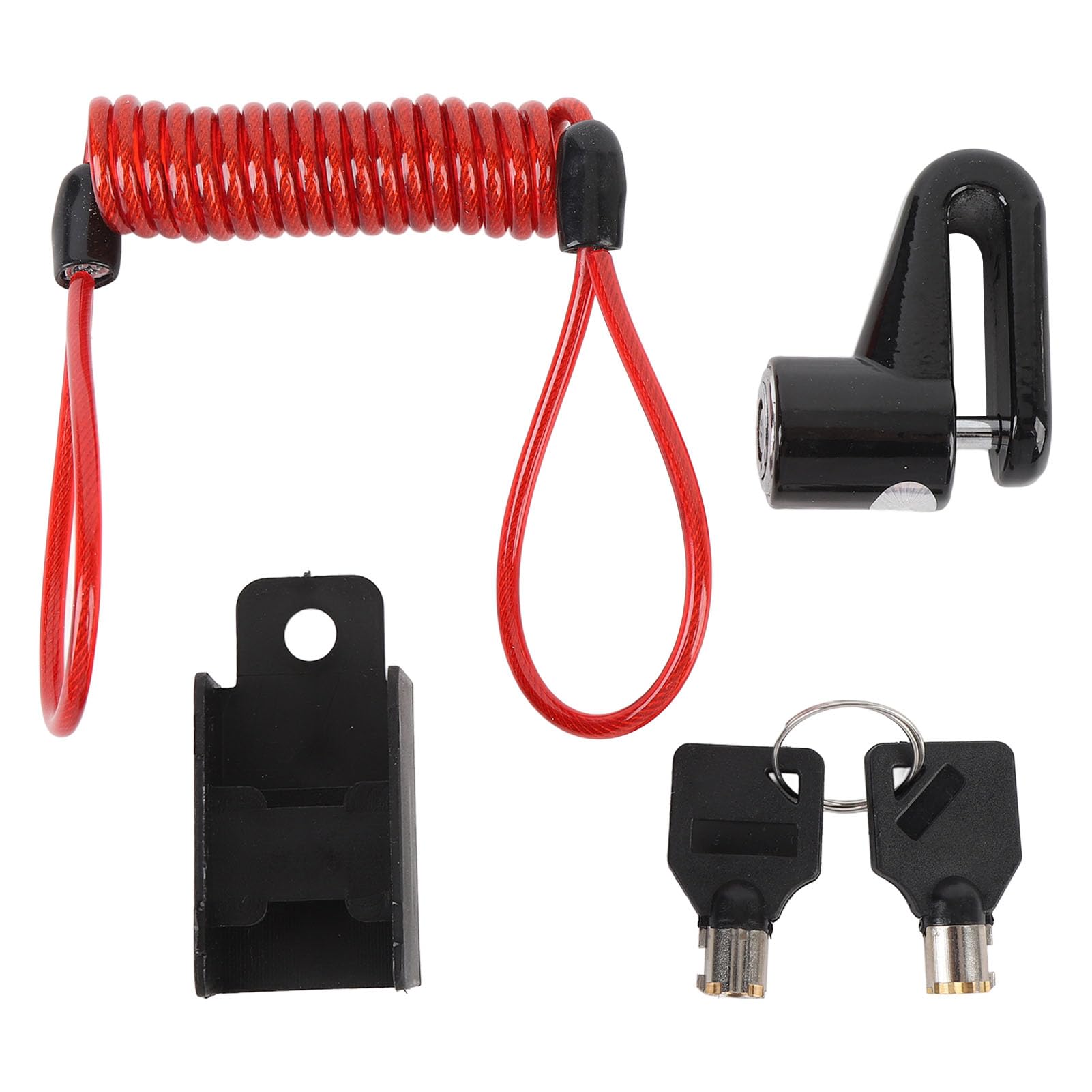 Scheibenbremsschloss Aluminiumlegierung Motorradscheibenscheibe Anti -Diebstahl -Scheibenbremsradschloss für Elektrische Rollerzubehör (BLACK) von Fafeims