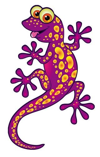 FahnenMax Autoaufkleber Sticker Lizard Eidechse Gecko lila Aufkleber von FahnenMax