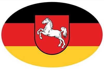 Autoaufkleber Wappen Fahne Niedersachsen Aufkleber von FahnenMax