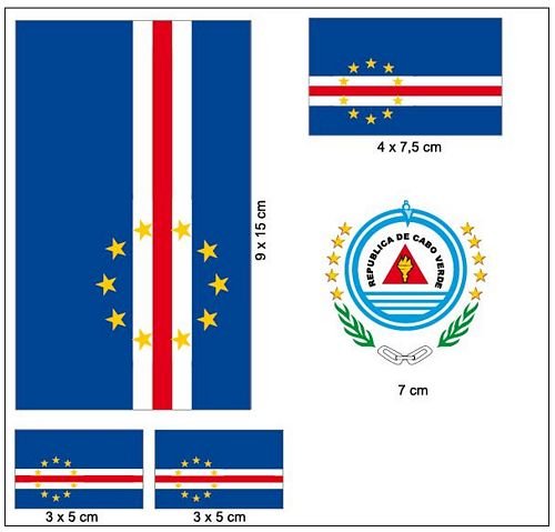 Aufkleber Set Kap Verde Fahne Flagge von FahnenMax
