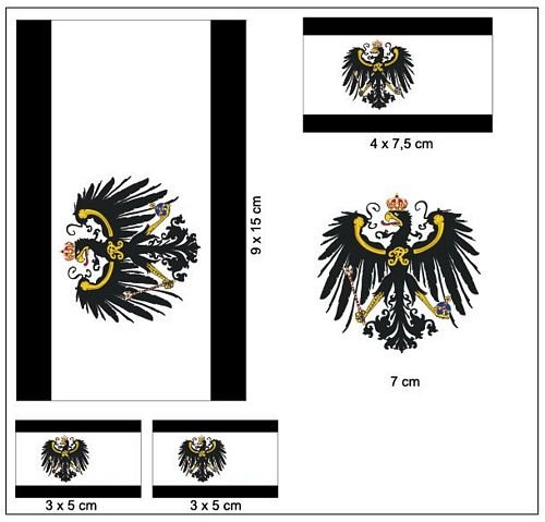 Aufkleber Set Königreich Preußen Fahne Flagge von FahnenMax