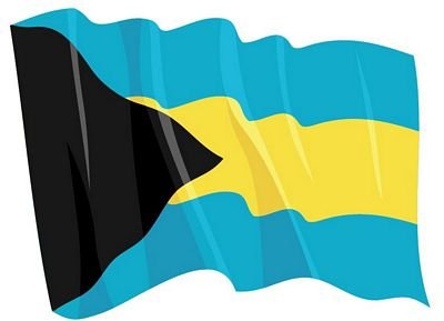 Autoaufkleber Sticker Fahne Bahamas wehend Flagge Aufkleber von FahnenMax