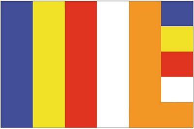 Autoaufkleber Sticker Fahne Buddhismus Flagge Aufkleber von FahnenMax