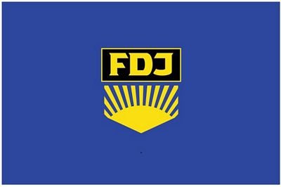 Autoaufkleber Sticker Fahne DDR FDJ Flagge Aufkleber von FahnenMax