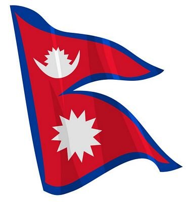 Autoaufkleber Sticker Fahne Nepal wehend Flagge Aufkleber von FahnenMax