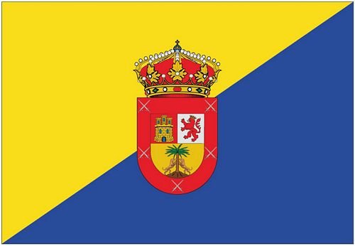 Autoaufkleber Sticker Fahne Spanien - Gran Canaria Flagge Aufkleber von FahnenMax