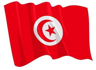 Autoaufkleber Sticker Fahne Tunesien wehend Flagge Aufkleber von FahnenMax