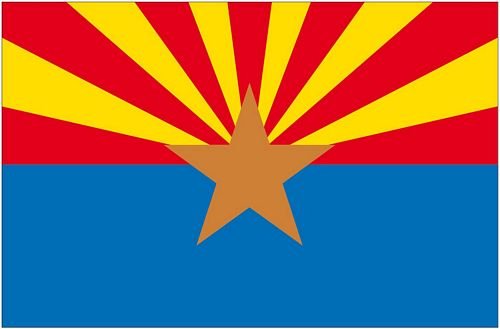 Autoaufkleber Sticker Fahne USA - Arizona Flagge Aufkleber von FahnenMax