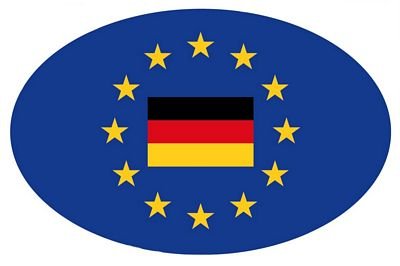 Autoaufkleber Wappen Fahne Europa Deutschland Aufkleber von FahnenMax
