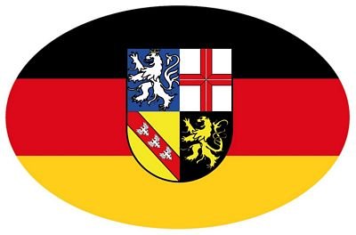 Autoaufkleber Wappen Fahne Saarland Flagge Aufkleber von FahnenMax