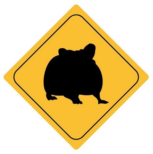 FahnenMax Autoaufkleber Sticker Achtung Hamster Aufkleber von FahnenMax