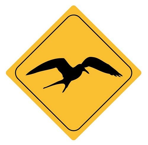 FahnenMax Autoaufkleber Sticker Achtung Vogel Aufkleber von FahnenMax