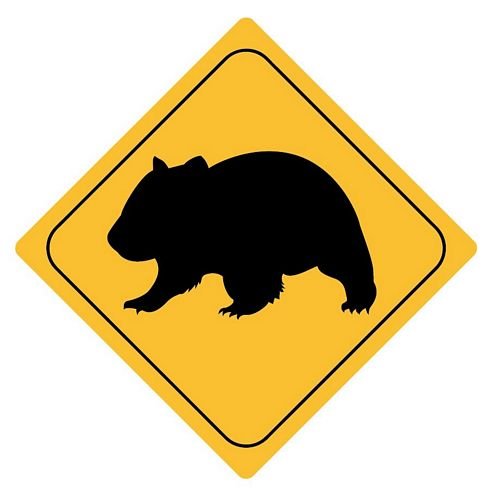 FahnenMax Autoaufkleber Sticker Achtung Wombat Aufkleber von FahnenMax