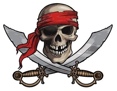 FahnenMax Autoaufkleber Sticker Pirat Schwerter Aufkleber von FahnenMax