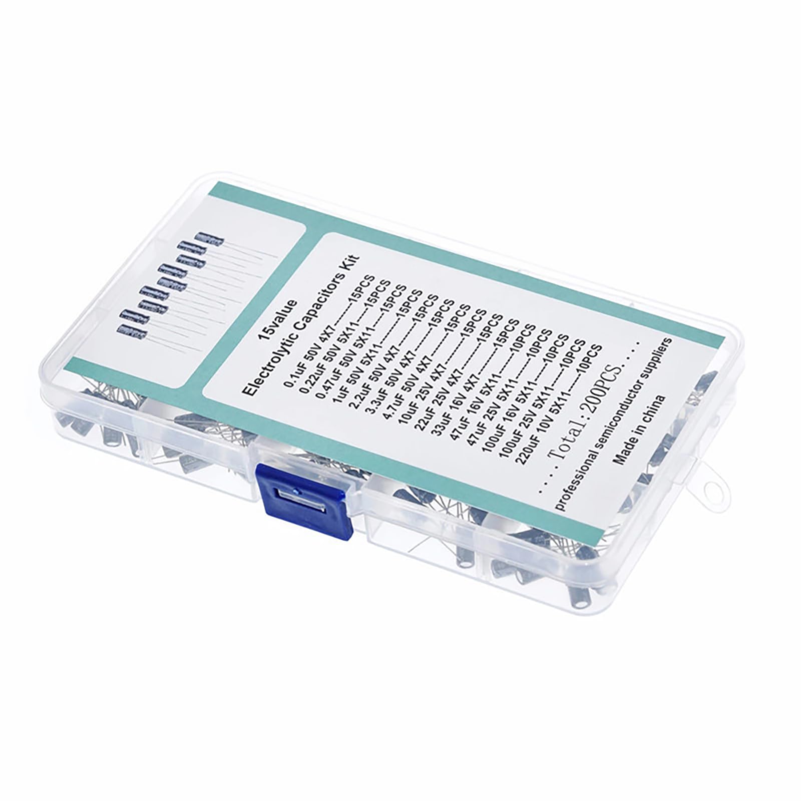 200pcs Elektrolytkondensator Sortiment Set Plastikkondensatoren Mit Speicherbox Für Elektronik Und Reparaturprojekte 200pcs Elektrolytkondensator Sortiment Set Plastikkondensatoren Mit Speicherbox Für Elektronik Und Reparaturprojekte von Fahoujs