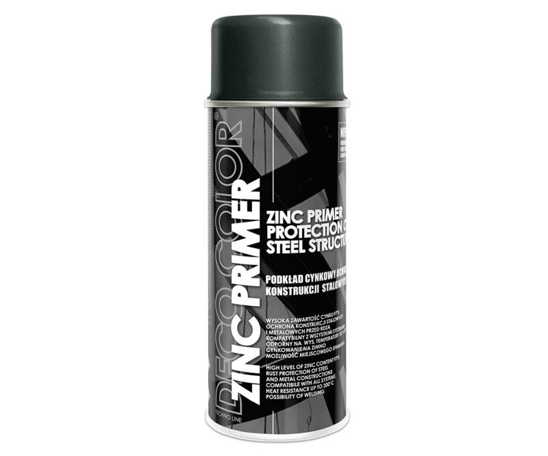 Deco Color 1 Stück DC ZINC Primer 400ml 97% bis 300°C Grundierung Rostschutz Zinkspray von Deco Color