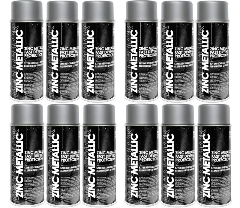 Fahrzeugteile Hoffmann 12 Stück DC ZINC Metallic 400ml Grundierung Zinkspray Rostschutz Korrosionsschutz von Fahrzeugteile Hoffmann