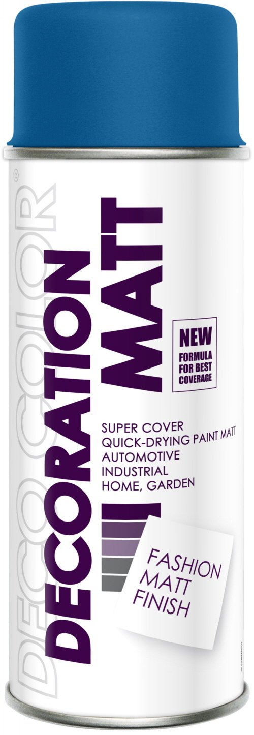 Deco Color DC Lackspray MATT nach RAL 400ml freie Farbeauswahl (signalblau matt RAL 5005) von Deco Color