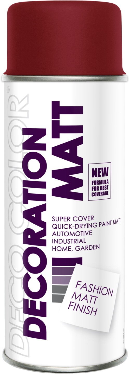 DC Lackspray MATT nach RAL 400ml freie Farbeauswahl (weinrot matt RAL 3005) von Deco Color