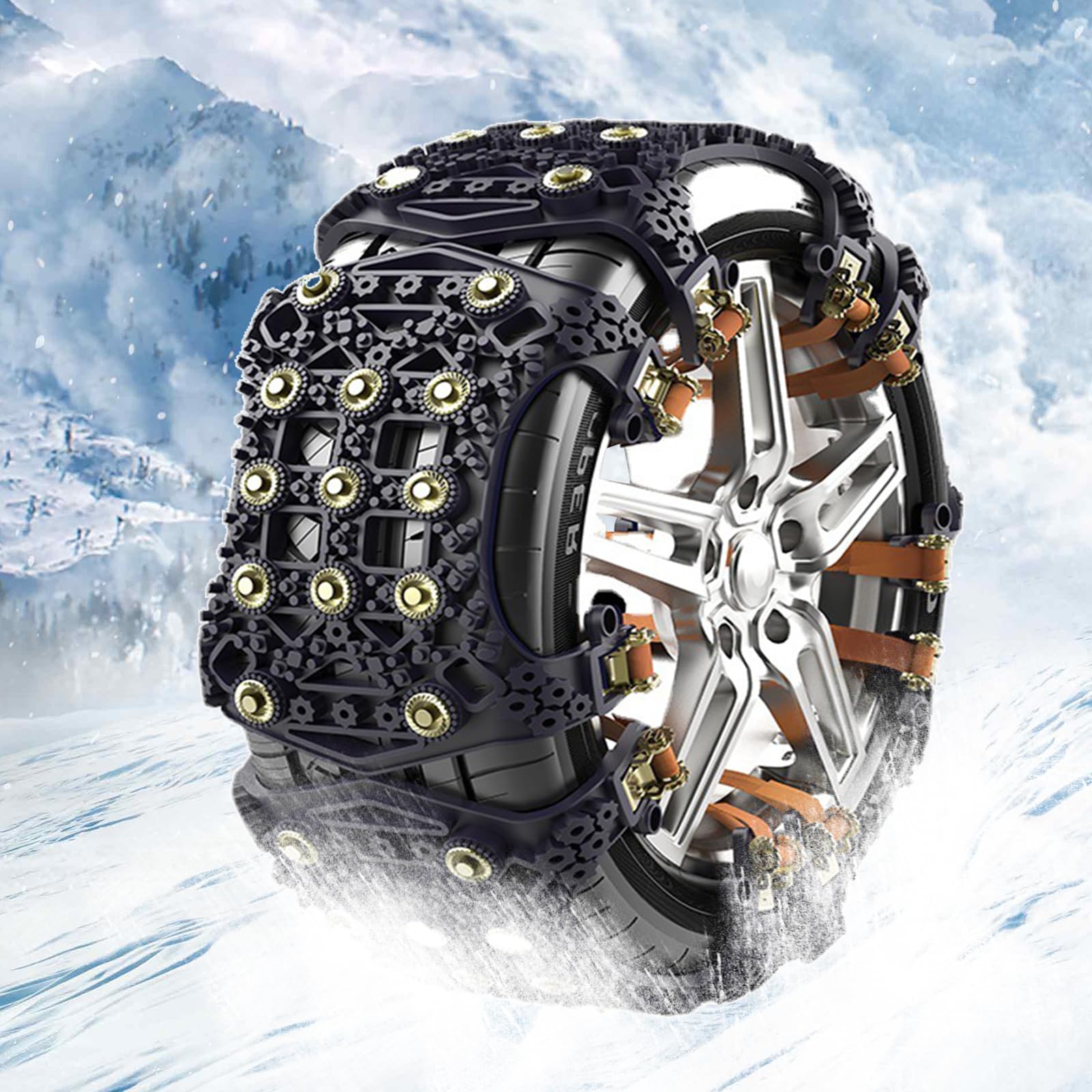 Fairypeach Schneeketten Universal Autokette 2 Stück, Anti-Rutsch Ketten, Langlebige Reifen Schneekette Anfahrhilfe, schneeketten universal Auto Anfahrhilfe Schnee,car snow chains für 165-275mm Reifen Fairypeach Schneeketten Universal Autokette 2 Stück, Anti-Rutsch Ketten, Langlebige Reifen Schneekette Anfahrhilfe, schneeketten universal Auto Anfahrhilfe Schnee,car snow chains für 165-275mm Reifen von FairyPeach