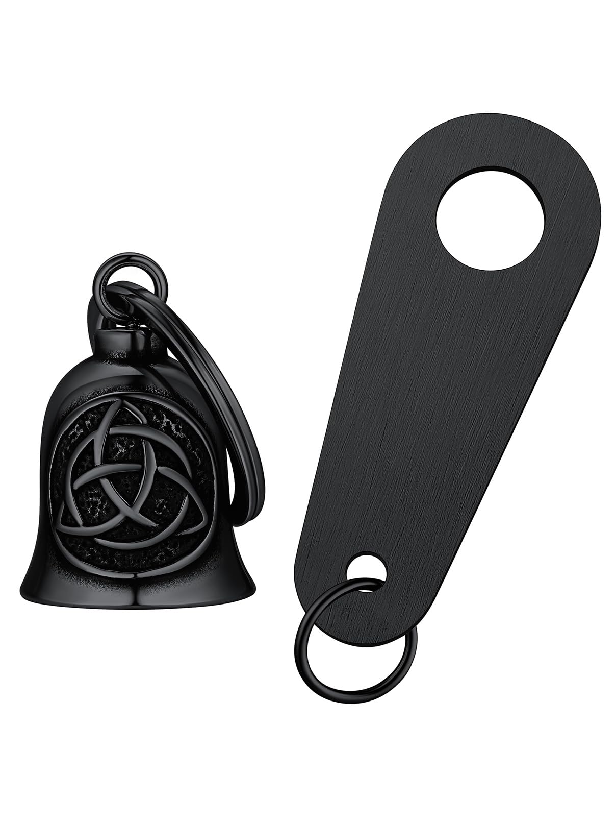 Herren Edelstahl Motorrad Glocke Schlüsselanhänger mit Aufhänger für Biker Viel Glück Biker Glocken Spirit Bells für Fahrer Guardian Bell Motorrad Zubehör oder Schlüsselanhänger von FaithHeart