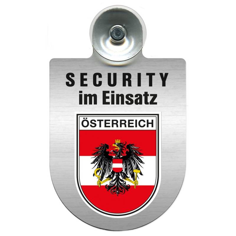 Einsatzschild Windschutzscheibe - Security im Einsatz - incl. Regionen nach Wahl - 309350 Farbe Region Österreich von Fan-O-Menal