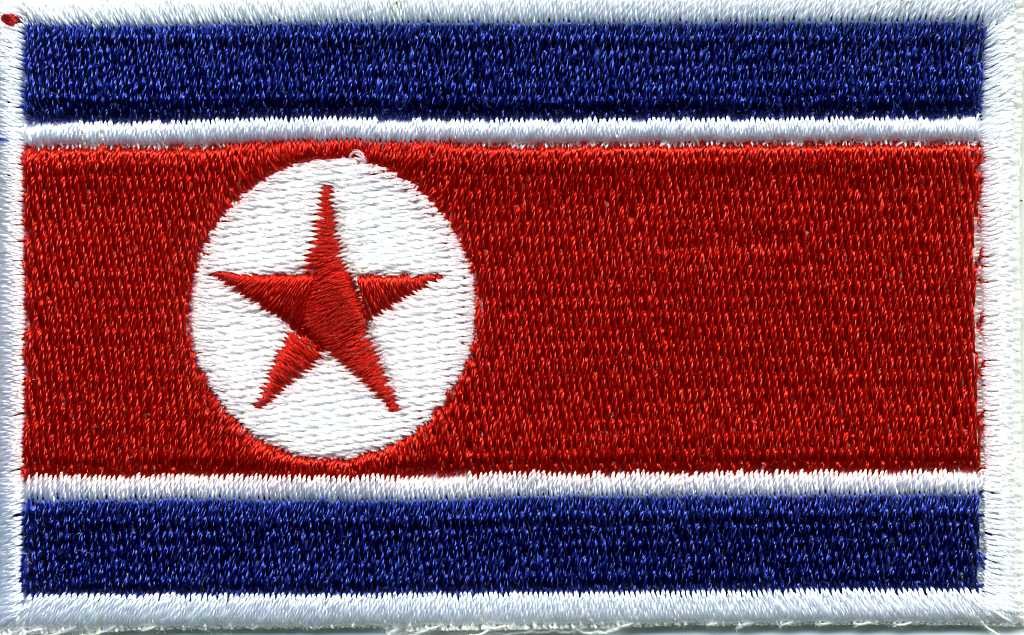Aufnäher - Nord Korea Fahne - 21641 - Gr. ca. 8 x 5 cm von Fan-Omenal