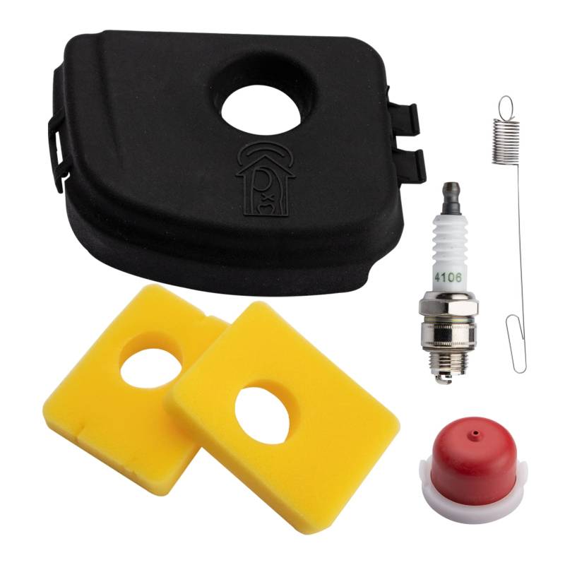 FanPaYY Luftfilterabdeckung mit Luftfilter Für Briggs and Stratton 300e 500e 550e mit Schaumluftfilter Zündkerze Primerbirne 595660 590581 799579 799579 5434 4248 von FanPaYY