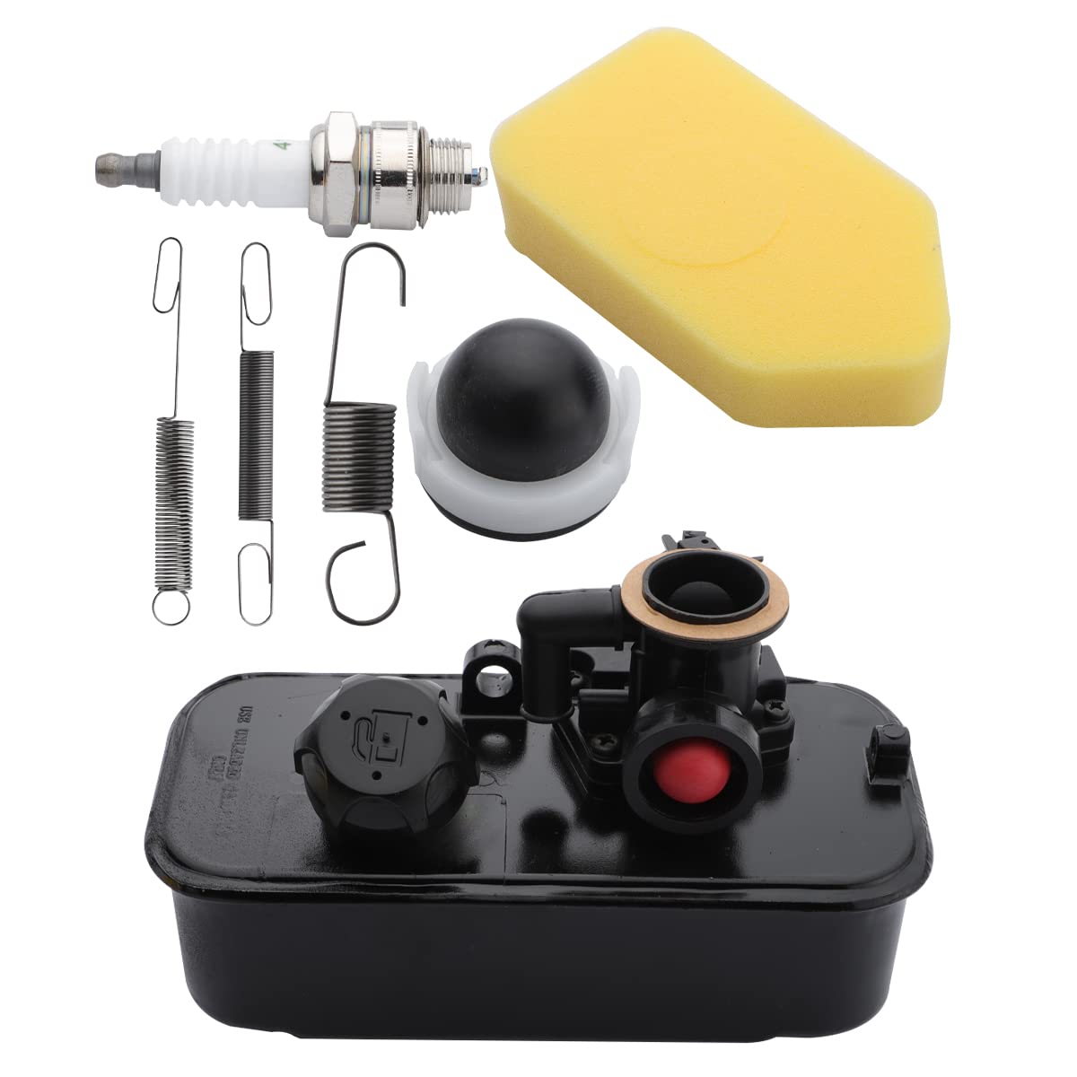 FanPaYY Vergaser- und Tankkit für Briggs & Stratton mit Zündkerzen, Federn, Luftfilter, Primerbirne 795469 794147 498809 795477 494406 498809A FanPaYY Vergaser- und Tankkit für Briggs & Stratton mit Zündkerzen, Federn, Luftfilter, Primerbirne 795469 794147 498809 795477 494406 498809A von FanPaYY