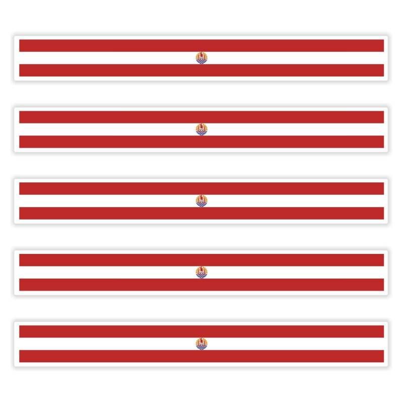 5 x Aufkleber FRANZÖSISCH Polynesien f. KFZ Auto Motorrad Boot Flagge Fahne von FanShirts4u