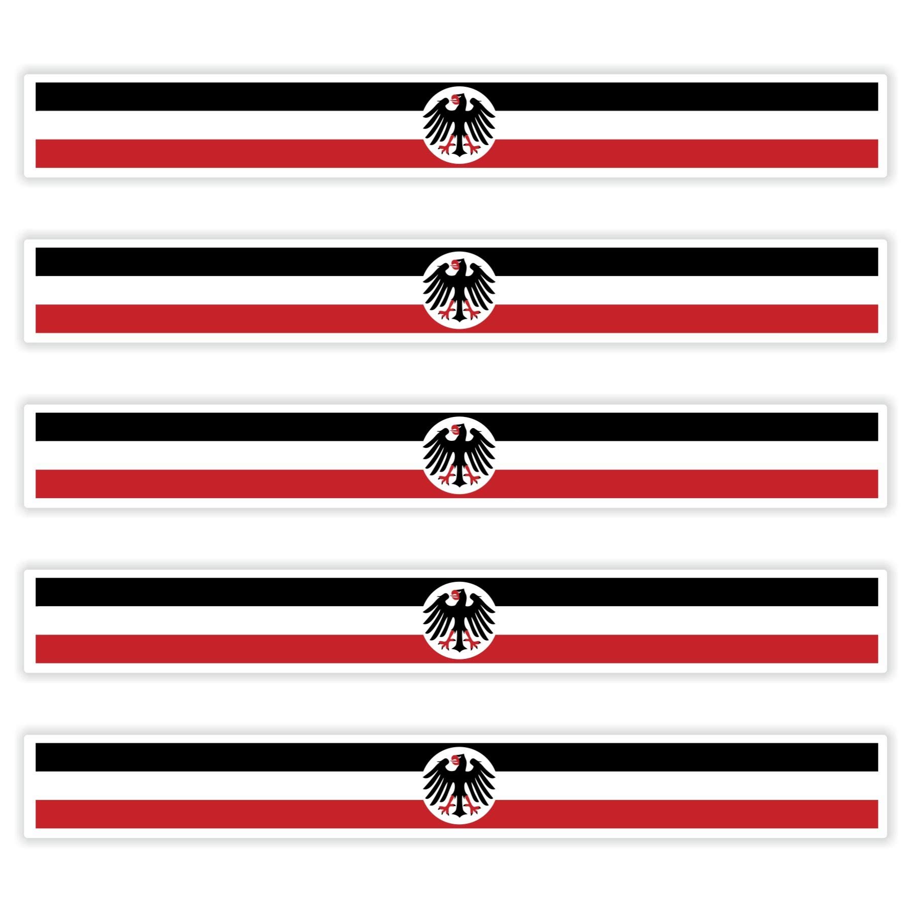 5 x Aufkleber KAISERREICH - Mit Reichsadler f. KFZ Auto Motorrad Boot Flagge Fahne 5 x Aufkleber KAISERREICH - Mit Reichsadler f. KFZ Auto Motorrad Boot Flagge Fahne von FanShirts4u