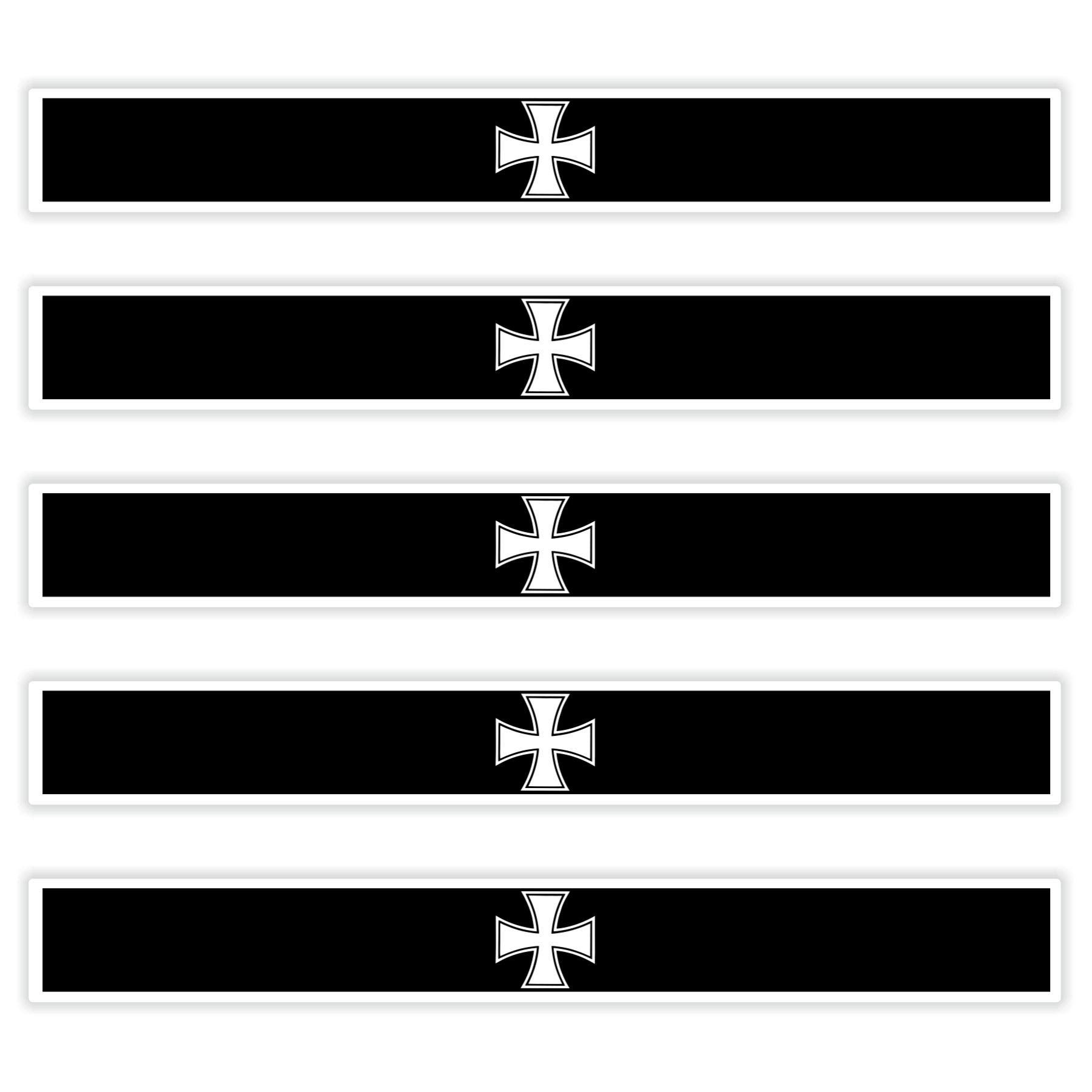 5 x Aufkleber Ritter Kreuz/EISERNE Kreuz - schwarz - f. KFZ Auto Motorrad Boot Flagge Fahne 5 x Aufkleber Ritter Kreuz/EISERNE Kreuz - schwarz - f. KFZ Auto Motorrad Boot Flagge Fahne von FanShirts4u