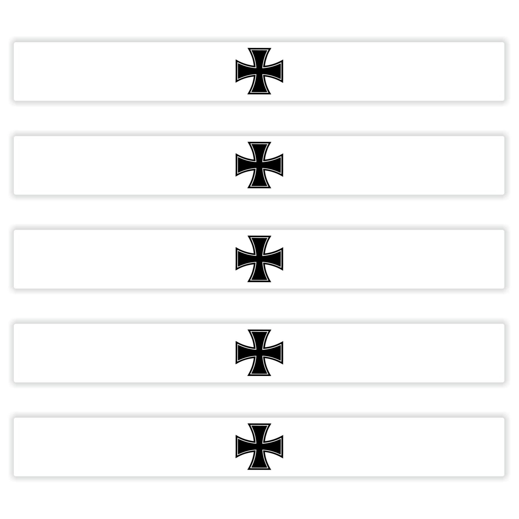 5 x Aufkleber Ritter Kreuz/EISERNE Kreuz - weiß - f. KFZ Auto Motorrad Boot Flagge Fahne 5 x Aufkleber Ritter Kreuz/EISERNE Kreuz - weiß - f. KFZ Auto Motorrad Boot Flagge Fahne von FanShirts4u