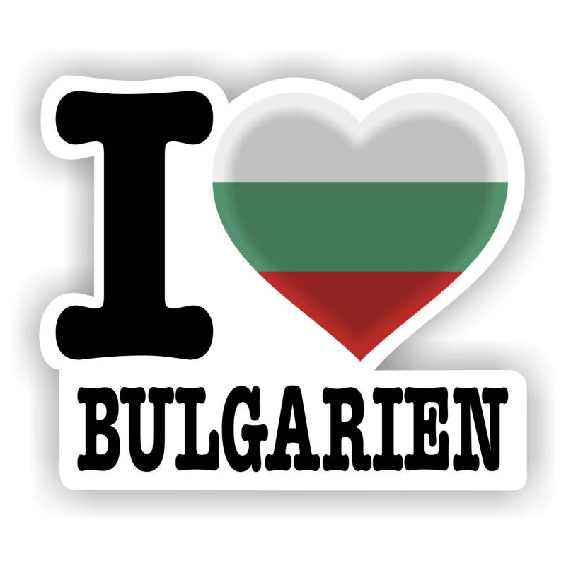FanShirts4u - Aufkleber - I Love BULGARIEN/Bulgaria - Verschiedene Größen (BULGARIEN, 5 x 6 cm) von FanShirts4u