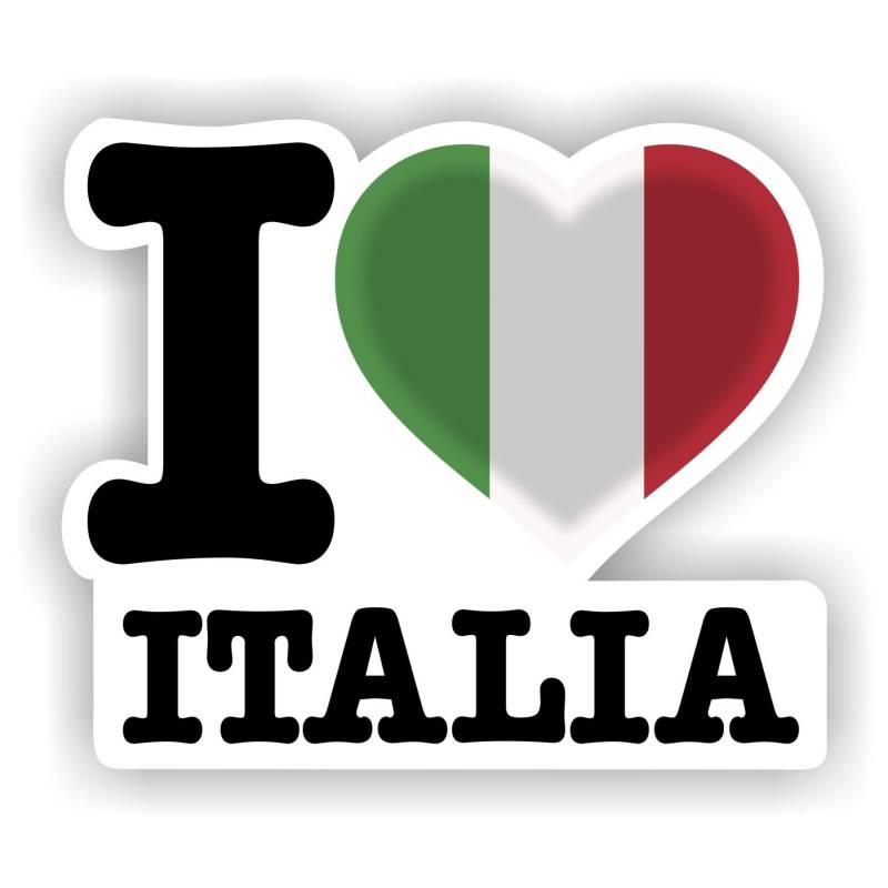 FanShirts4u - Aufkleber - I Love Italien/Italia/Italy - Verschiedene Größen (Italia, 15 x 17,5 cm) von FanShirts4u