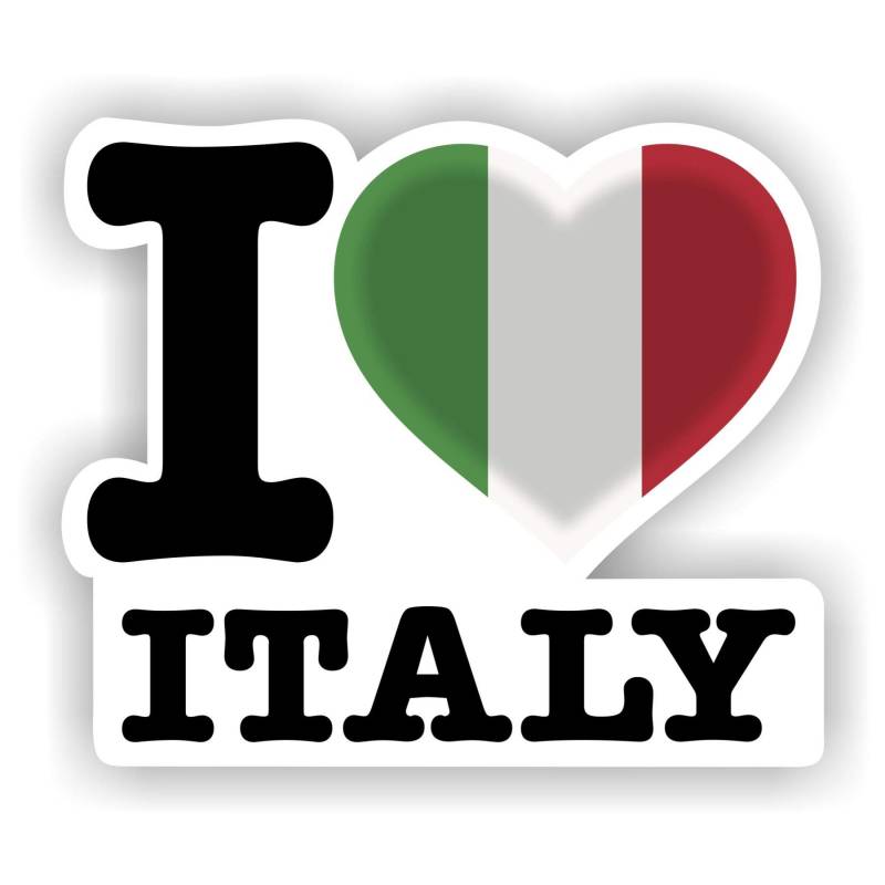 FanShirts4u - Aufkleber - I Love Italien/Italia/Italy - Verschiedene Größen (Italy, 5 x 6 cm) von FanShirts4u