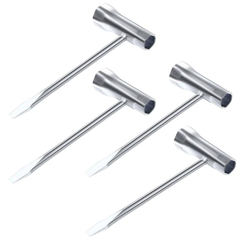 4 Stück 13 mm X 19 mm Zündkerzenschlüssel Kettensägenschlüssel T Schraubenschlüssel Kombischlüssel, Motorsägenschlüssel, Kombischlüssel für Bürstenschneider Rasenmäher Mechanische Reparaturen von FangBoJie