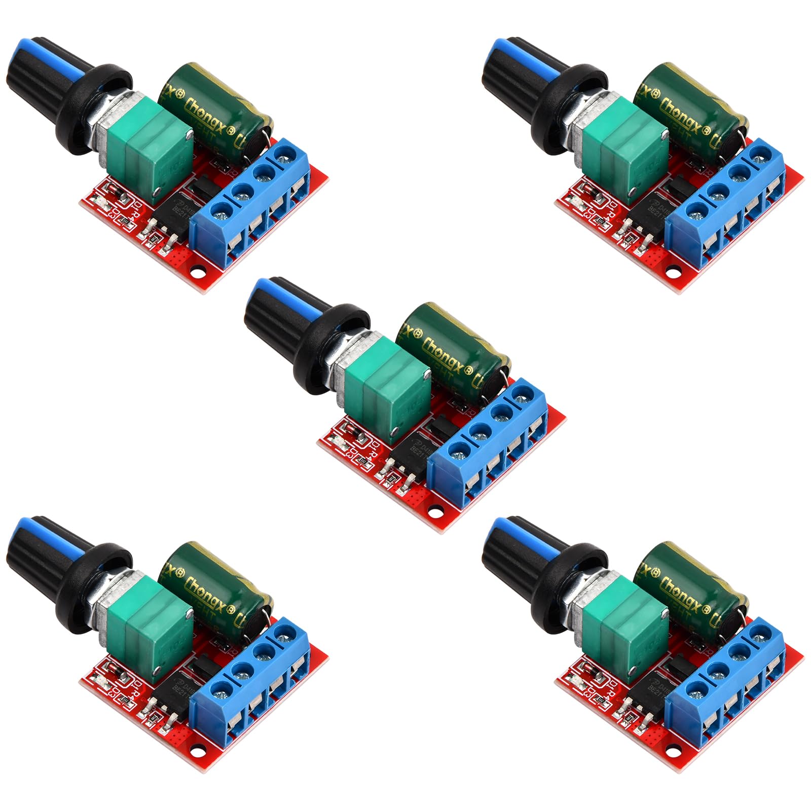 5 Stücke Mini DC Motor PWM Drehzahlsteller, DC 5V-35V Einstellbarer Drehzahlregler, DC 6V 12V 24V 35V Variabler Spannungsregler, 5A Regler Schalter LED Dimmer Max 90W mit LED-Anzeige 5 Stücke Mini DC Motor PWM Drehzahlsteller, DC 5V-35V Einstellbarer Drehzahlregler, DC 6V 12V 24V 35V Variabler Spannungsregler, 5A Regler Schalter LED Dimmer Max 90W mit LED-Anzeige von Fangehong