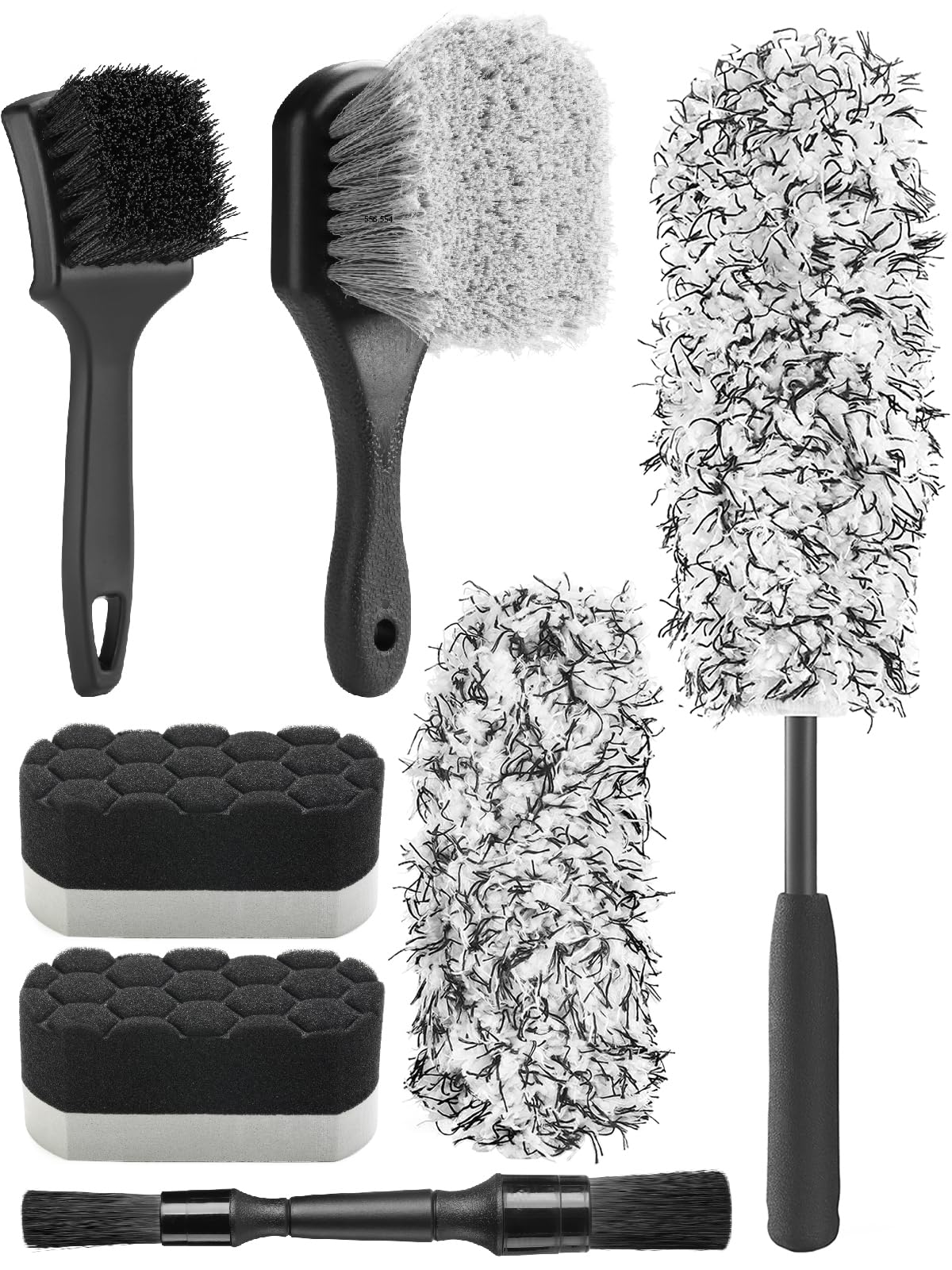 Fantasticlean 7 PCS Auto Reinigungsset, Mikrofaser Felgenbürste, Felgenbürste & Reifenbürste, Doppelendige Detailing Pinsel, Polierschwämme für Autowäsche und Pflege Fantasticlean 7 PCS Auto Reinigungsset, Mikrofaser Felgenbürste, Felgenbürste & Reifenbürste, Doppelendige Detailing Pinsel, Polierschwämme für Autowäsche und Pflege von Fantasticlean