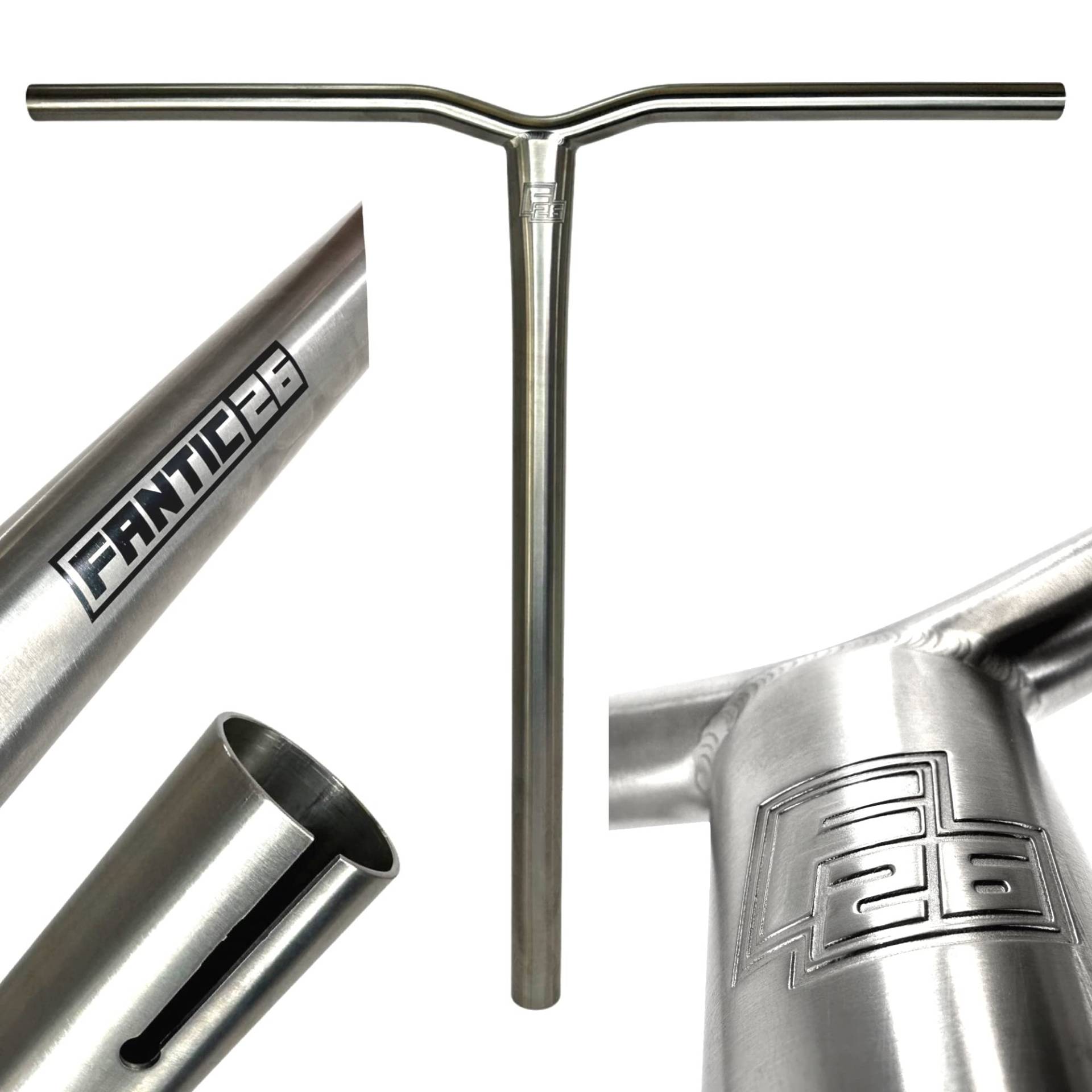 Fantic26 Keto Themis Titanium Stunt-Scooter Bar I Trick I Tret I Kinder I Roller I Lenker I Extrem Leicht I Freestyle I Profi I SCS I HIC I Höhe 50-73 cm I Ersatzlenker (HIC, Raw, 60cm) von Fantic26