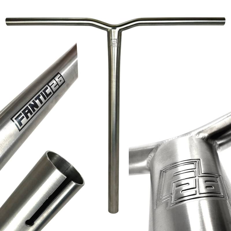 Fantic26 Keto Themis Titanium Stunt-Scooter Bar I Trick I Tret I Kinder I Roller I Lenker I Extrem Leicht I Freestyle I Profi I SCS I HIC I Höhe 50-73 cm I Ersatzlenker (HIC, Raw, 60cm) von Fantic26
