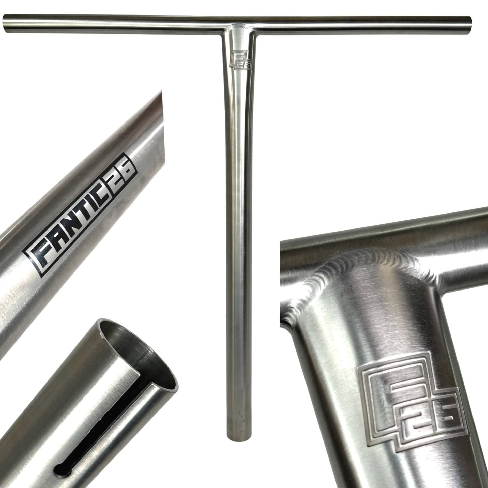 Fantic26 Keto Themis Titanium Stunt-Scooter Bar I Trick I Tret I Kinder I Roller I Lenker I Extrem Leicht I Freestyle I Profi I SCS I HIC I Höhe 50-73 cm I Ersatzlenker (HIC, RAW Themis, 65mm) von Fantic26