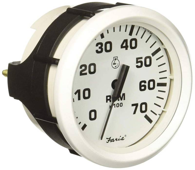Faria 33104 Kleider-Tachometer (7000 U/min), 10,2 cm, Weiß von Faria Beede INSTRUMENTS